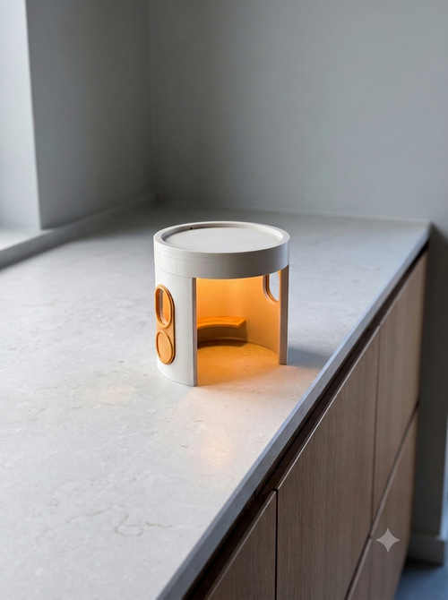 Iconic Canberra Bus Shelter - Wireless Puck Light Holder - 10cm