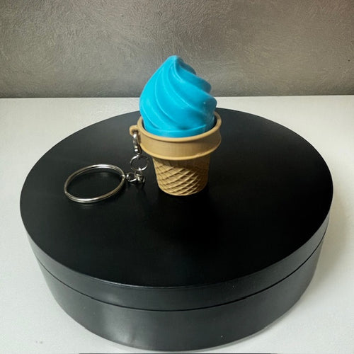 Ice Cream Cone Fidget Clicker Keychain - Sensory Toy