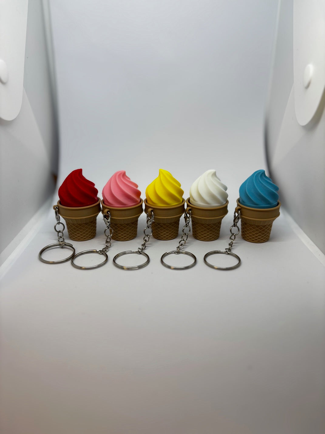 Ice Cream Cone Fidget Clicker Keychain - Sensory Toy