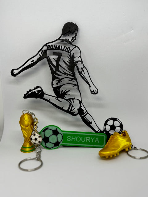 Custom Messi & Ronaldo Silhouette Wall Art