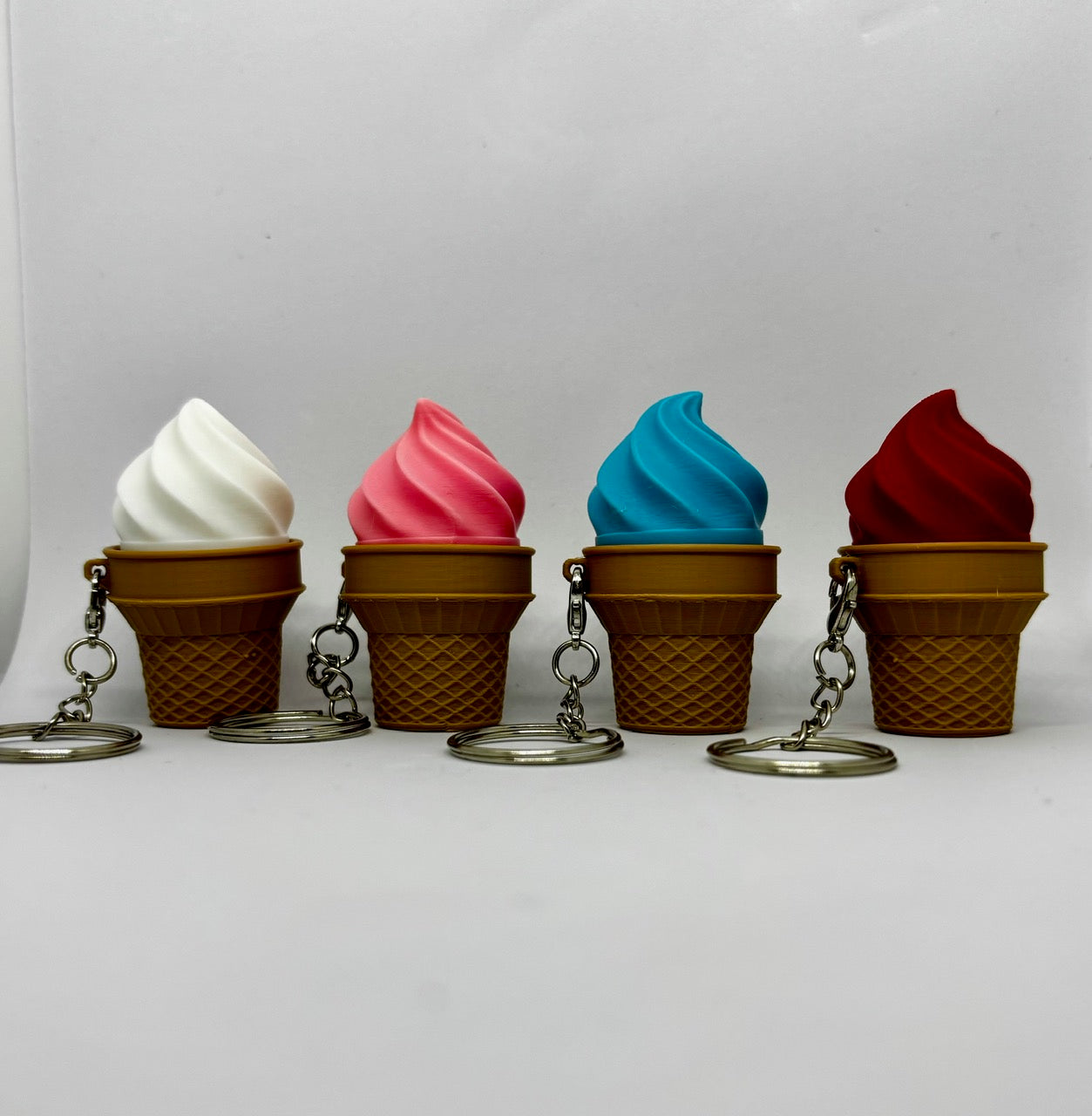 Ice Cream Cone Fidget Clicker Keychain - Sensory Toy