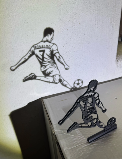 Custom Messi & Ronaldo Silhouette Wall Art