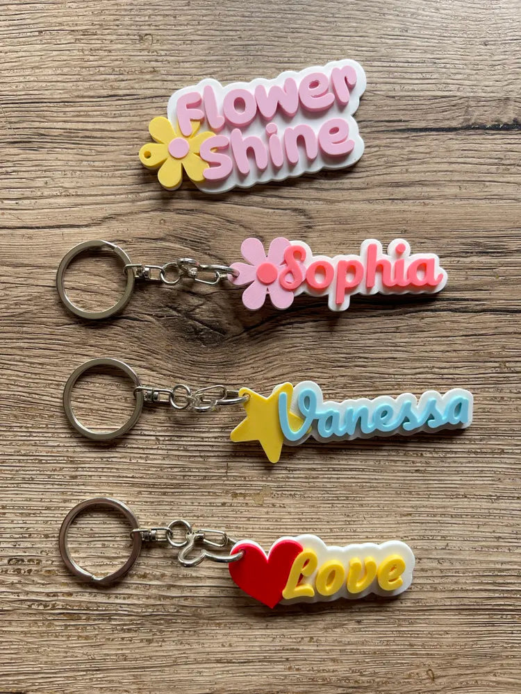 Custom Name Keychain | Flower | Star | Heart | Personalised Item