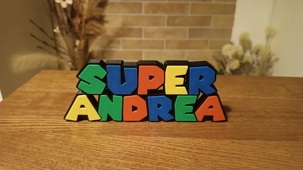 Custom Mario Style Nameplate | DIY Paint Feature | Personalised Item