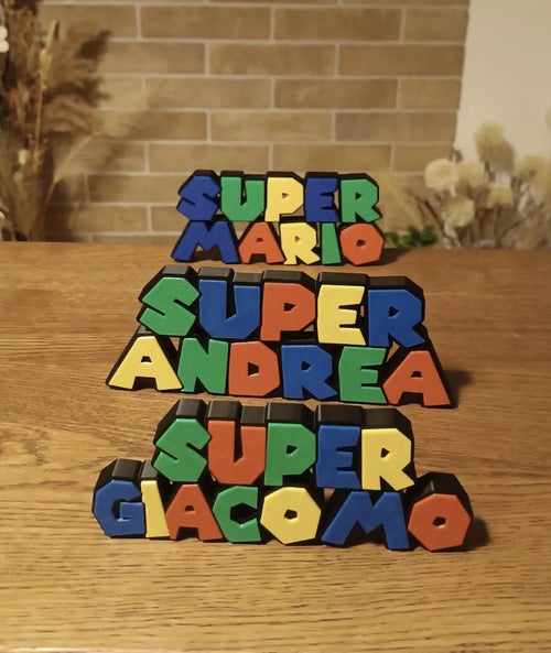 Custom Mario Style Nameplate | DIY Paint Feature | Personalised Item
