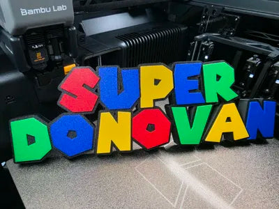 Custom Mario Style Nameplate | DIY Paint Feature | Personalised Item
