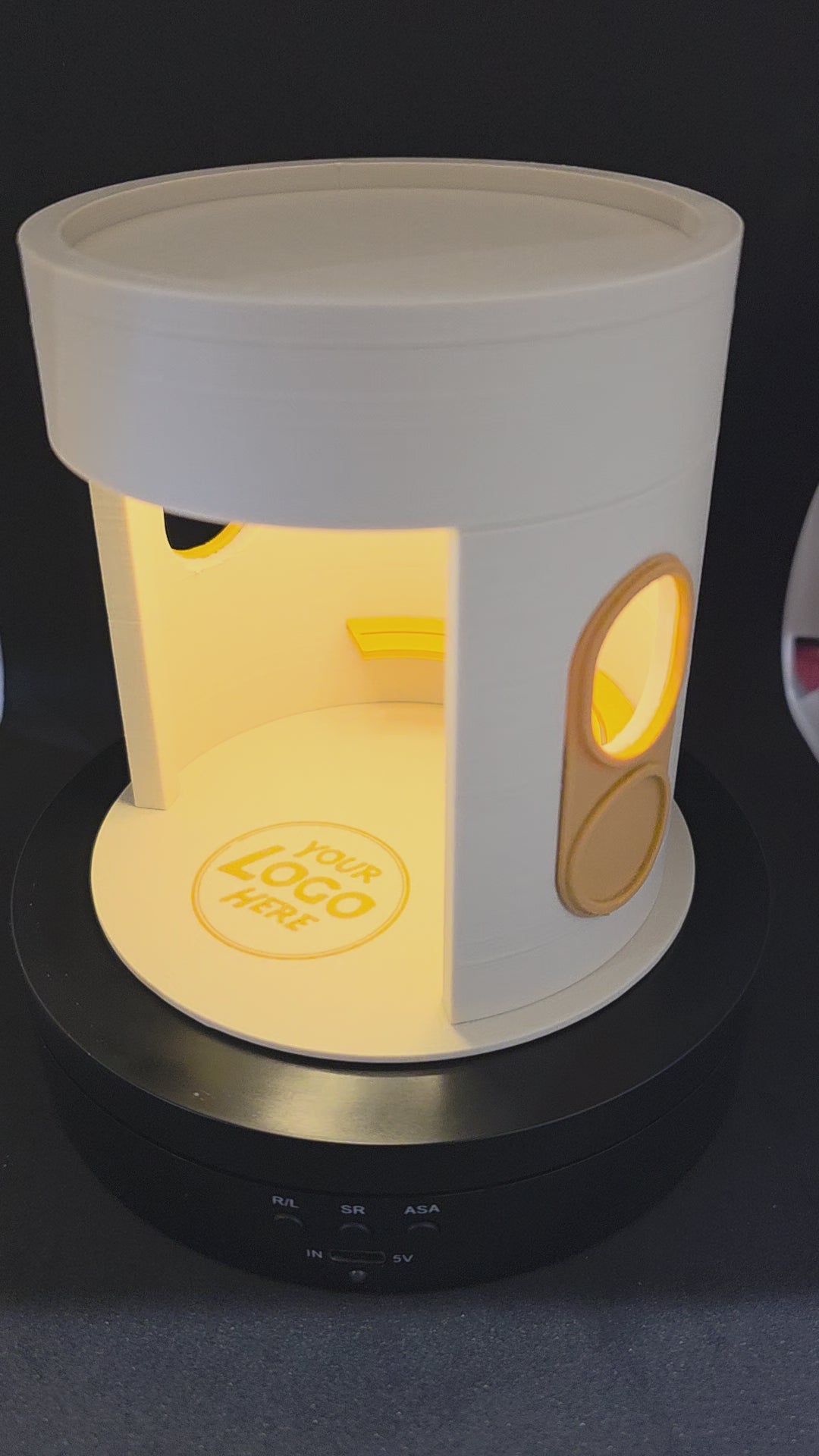 Custom Logo - Canberra Bus Shelter with Touch Operated Wireless Lamp - 10cm - Large Size
