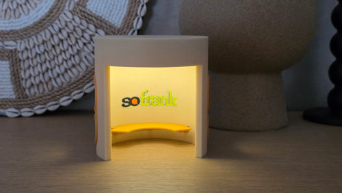 BUSINESS LOGO PRINTED in Wireless Canberra Bus Shelter Lamp - 10cm