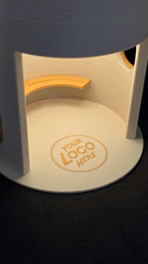Custom Logo - Canberra Bus Shelter with Touch Operated Wireless Lamp - 10cm - Large Size
