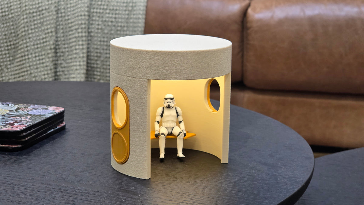 Superheroes - Original Wireless Canberra Bus Shelter Lamp With One Free Minifig - 10cm -Large