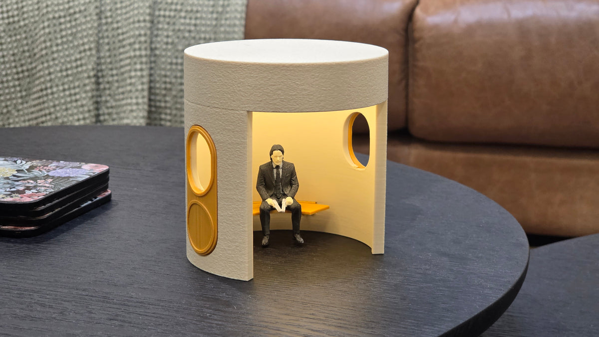 Superheroes - Original Wireless Canberra Bus Shelter Lamp With One Free Minifig - 10cm -Large