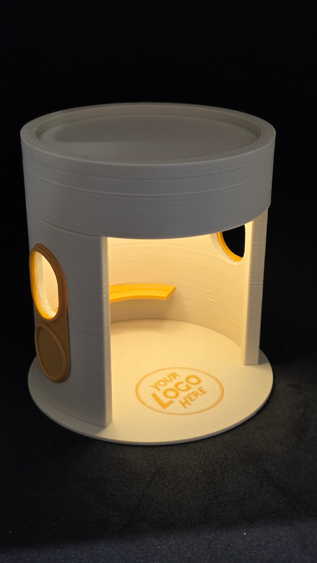 Custom Logo - Canberra Bus Shelter with Touch Operated Wireless Lamp - 10cm - Large Size