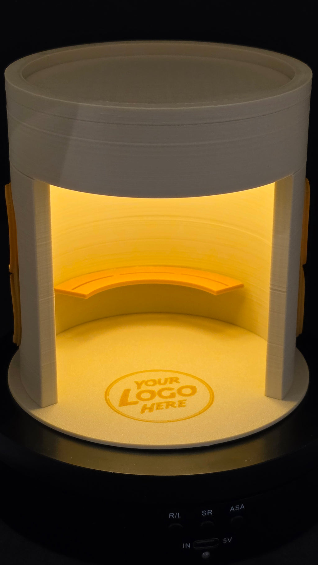 Custom Logo - Canberra Bus Shelter with Touch Operated Wireless Lamp - 10cm - Large Size