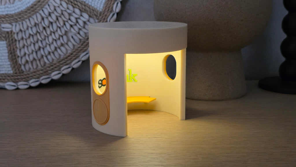 BUSINESS LOGO PRINTED in Wireless Canberra Bus Shelter Lamp - 10cm