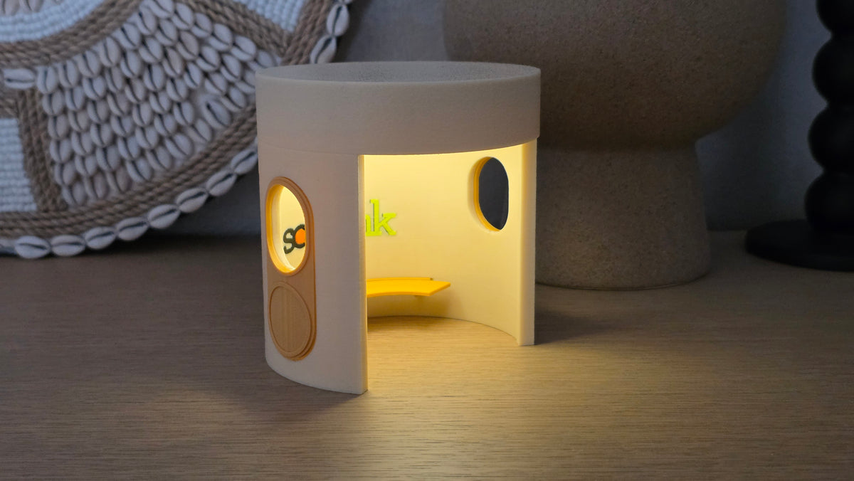 BUSINESS LOGO PRINTED in Wireless Canberra Bus Shelter Lamp - 10cm
